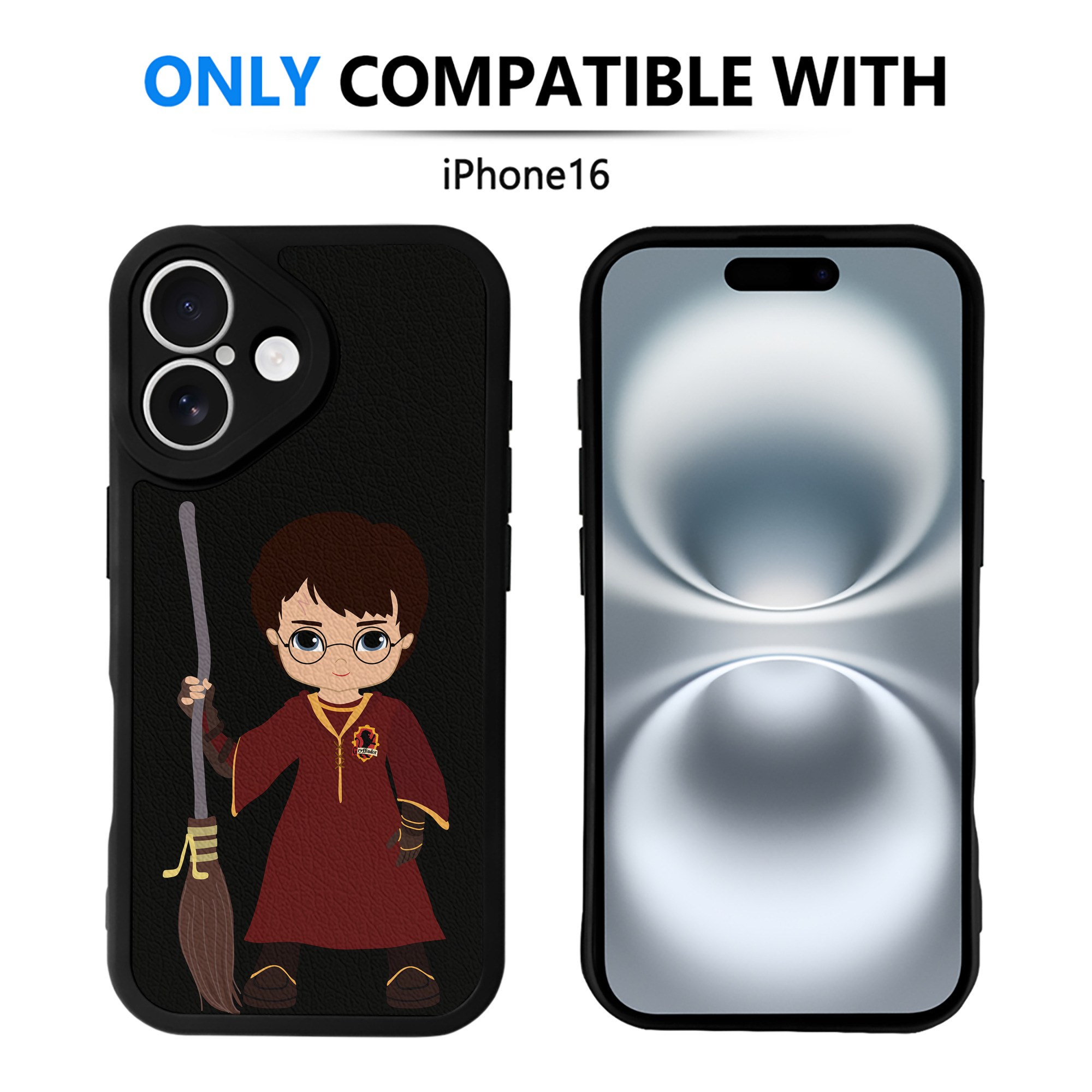 （画像用） Harry Potter ハリー・ポッターシリーズ 【iPhone 16シリーズ対応】シリコンスマホケース（レザー調） 材質：シリコン